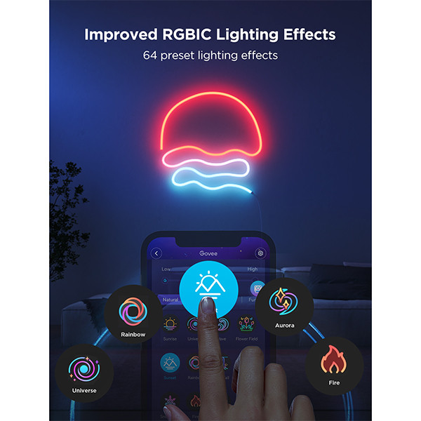 Govee Neon Rope Light 2 | Wi-Fi + Bluetooth, Matter | 5 meter